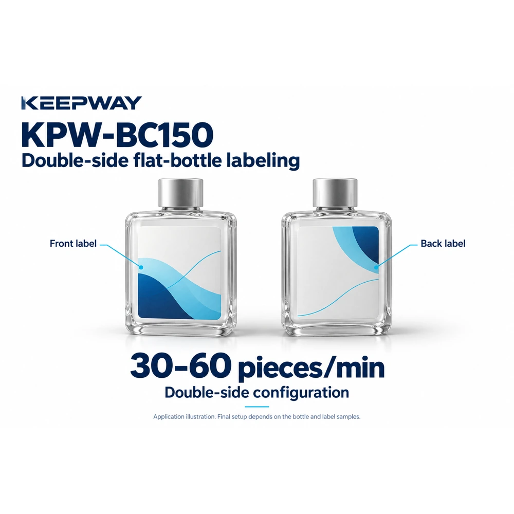 Semi Automatic Flat Double Side Labeling Machine