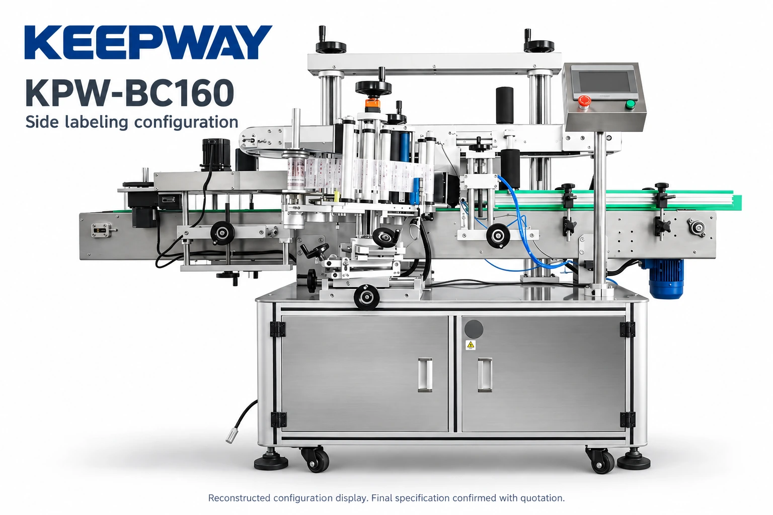 Reconstructed KPW-BC160 side-labeling configuration display