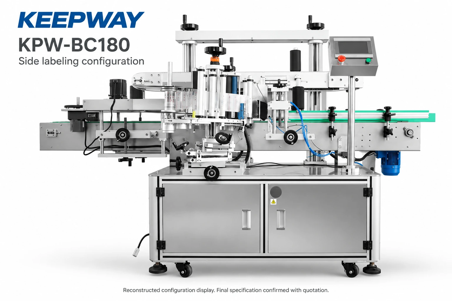 Reconstructed KPW-BC180 side-labeling configuration display