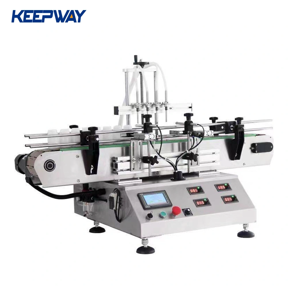 automatic 4 heads juice liquid water filling machine 