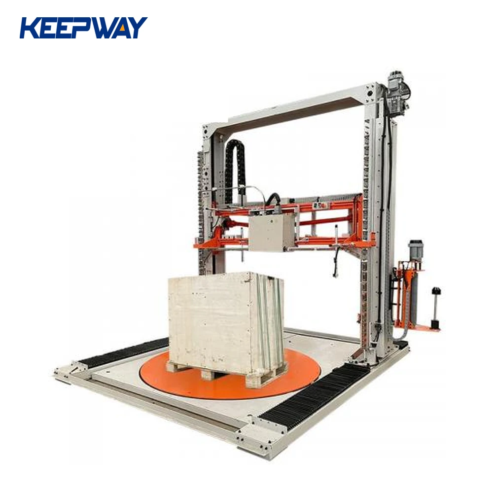 Automatic Strapper-Wrapper Combined Strapping Machine and Wrapping Machine Pallet