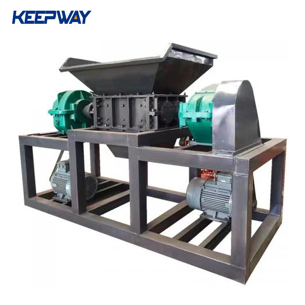 Industrial Double Shaft Steel Metal Shredding Machine Tire Shredder 
