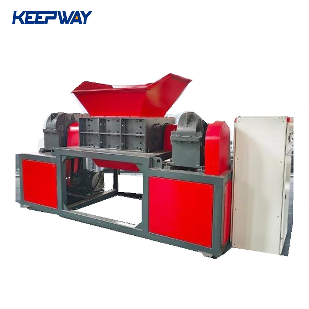 Double Shaft Tyre Recycling Machines Rubber Crusher Tire Shredder
