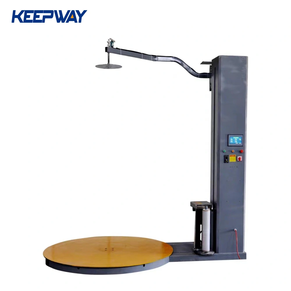 Wrapping Film Packaging Door Panel Pallet Wrapping Machine Automatic Top Platen Pallet Machine