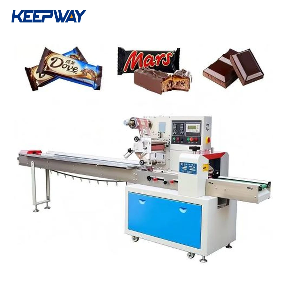 automatic pillow bag packing machine for chocolate bar flowpack food packaging machine