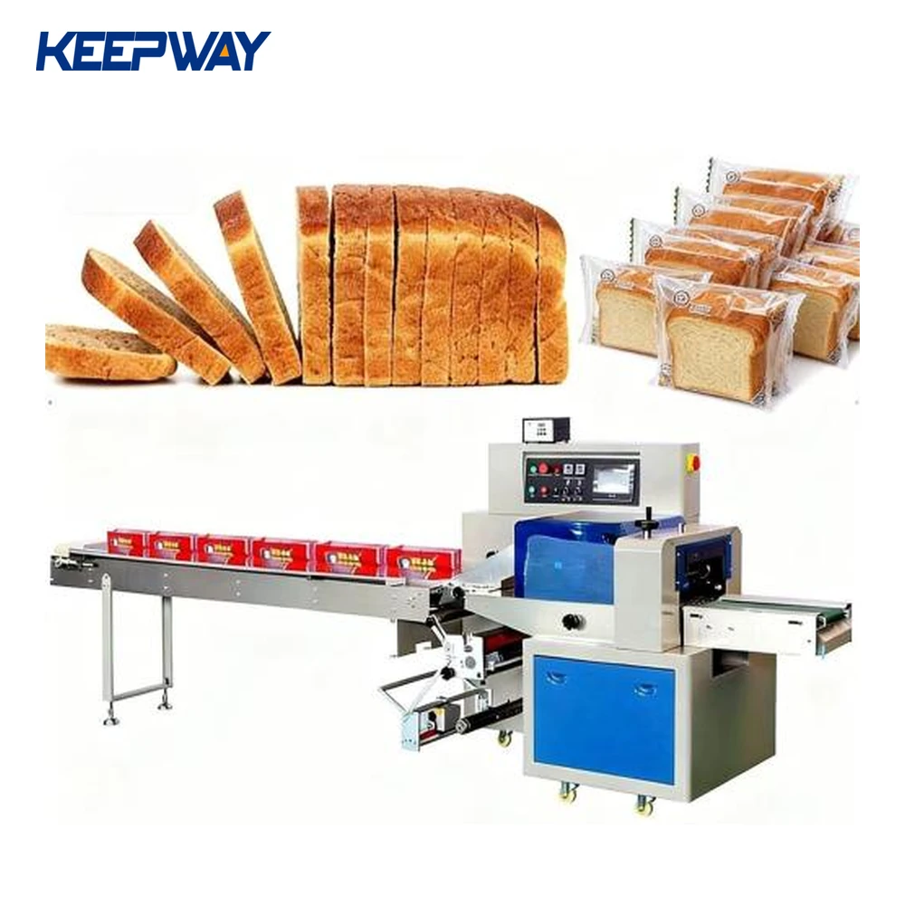 automatic horizontal bagging packing machine for candy bread pillow flow wrap food packaging machine 