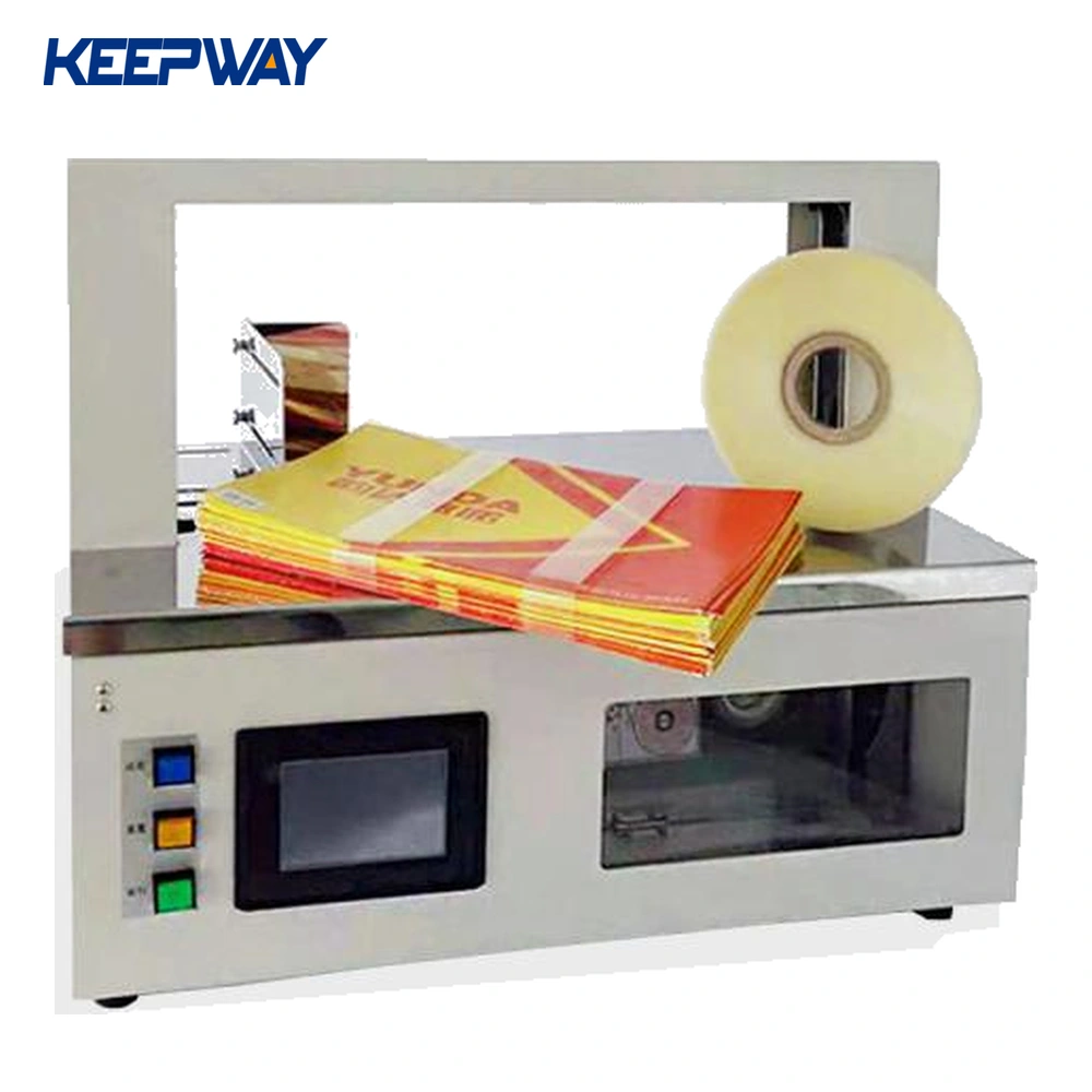Small Tabletop Paper Band Label Strap Card Strapping Machine 