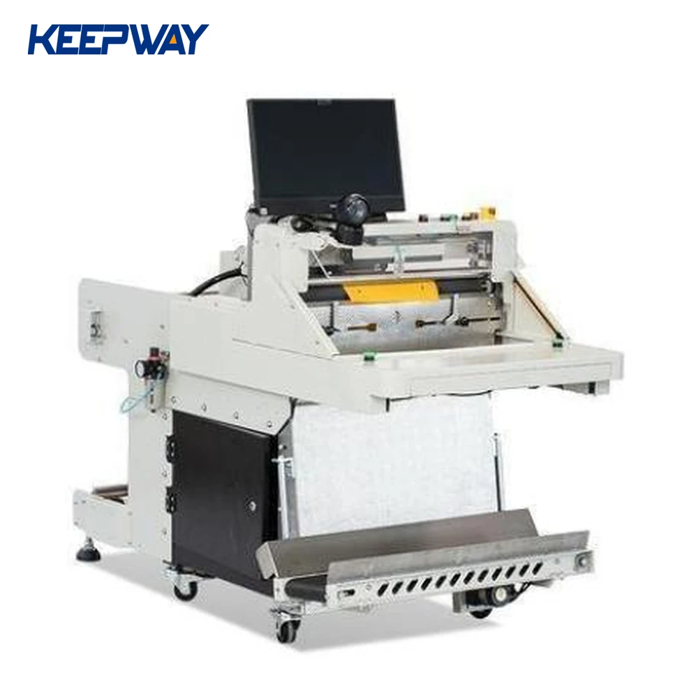 High Speed ERP Integrated Automatic Poly Mailer Bagging and Sealing Machine with Conveyor System