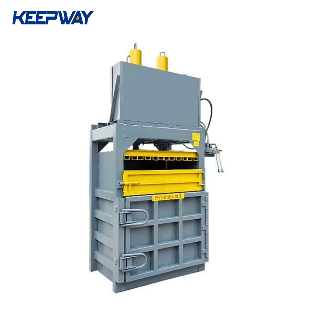 vertical hydraulic used plastic pet bottle baler scrap carton cardboard compactor baling press recyling machine 