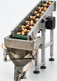Optional conveyor and weighing arrangement illustration