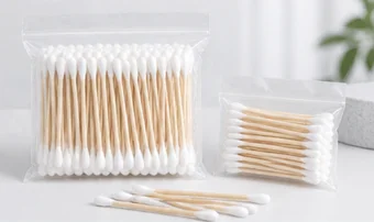 Cotton swabs shown as an illustrative small-product packaging application