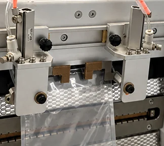 Bag opening and guide area shown for sample matching