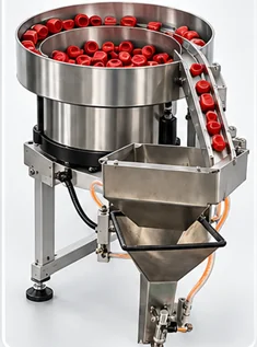 Optional vibratory bowl feeder configuration illustration