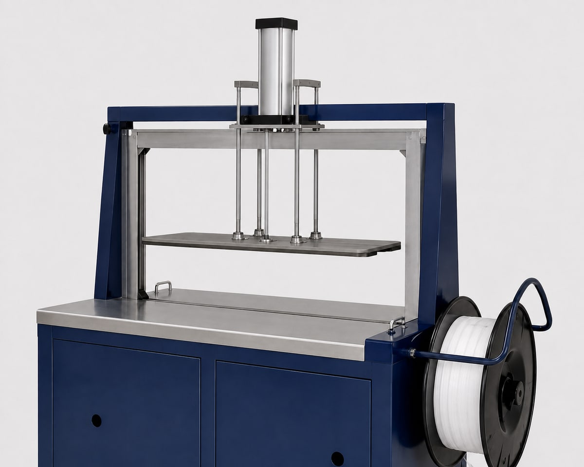 KPW-P9585 pressure plate worktable and strapping detail