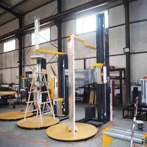 Wrapping Film Packaging Door Panel Pallet Wrapping Machine Automatic Top Platen Pallet Machine