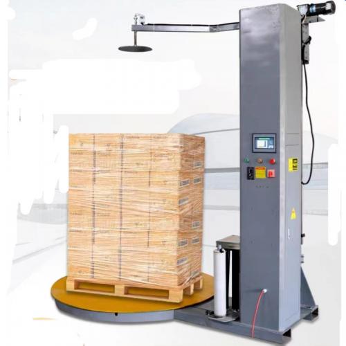 Automatic Pallet Wrapping Machine with Top Plate Pressure Doors Pannel Stretch Film Wrapper Packing Machine