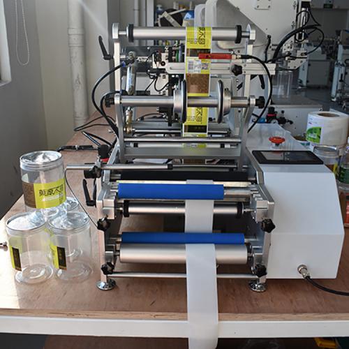 Table Top Pneumatic Semi Automatic Round Bottle Labeling Machine 