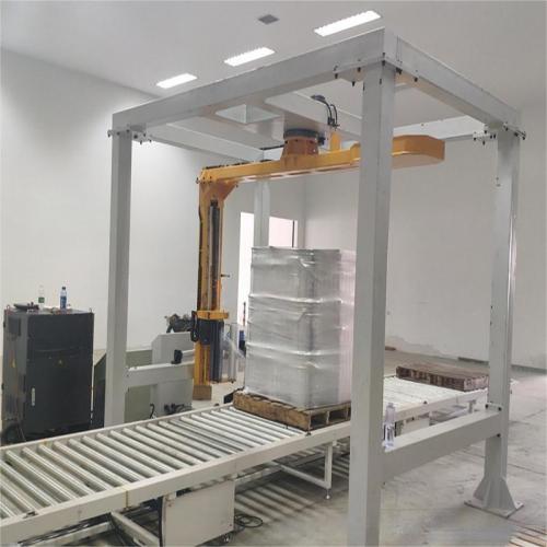 Automatic cantilever stretch film machine rocker wraps pallet packaging machine online