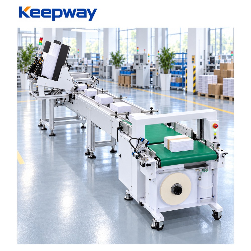KPW counting, feeding and banding line configuration illustration