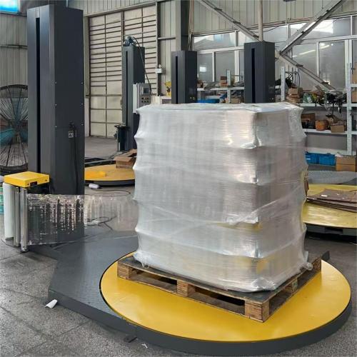 fully automatic turntable stretch wrap film pallet wrapping machine