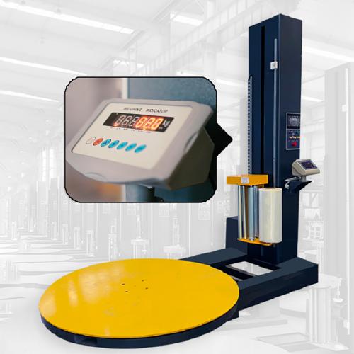 automatic turntable stretch film pallet wrapping machine with scale