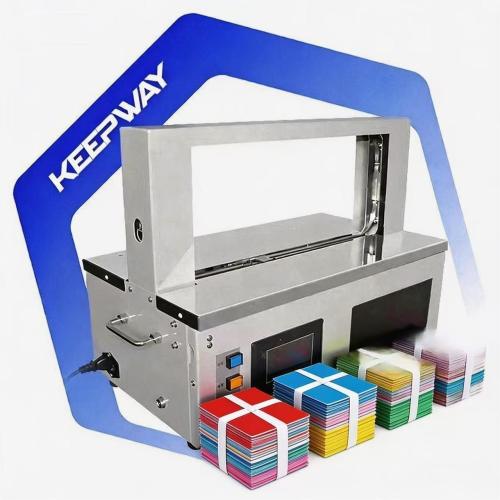 Mini Tabletop Paper OPP film Band Bundling Machine Label Cards Strapping Machine  
