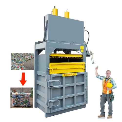 vertical hydraulic used plastic pet bottle baler scrap carton cardboard compactor baling press recyling machine 